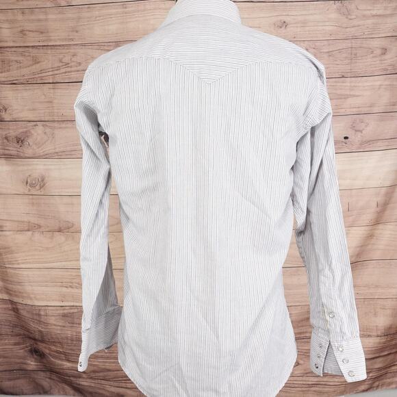 Panhandle Slim Shirt Mens Medium 15.5 34 Striped Western Pearl Snap Long Sleeve - Picture 4 of 9